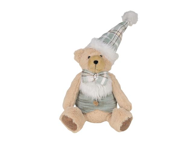 NOEL THE TEDDY BEAR PLUSH SITTER (13")